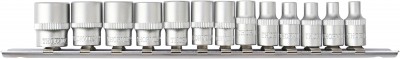 Набор головок торцевых 4-14 мм (1/4") 12 гр., 13 предм. Thorvik S11S1213SM Набор головок торцевых 4-14 мм (1/4") 12 гр., 13 предм. Thorvik S11S1213SM