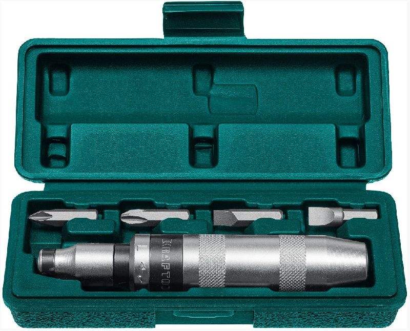 Отвертка ударная с набором бит 6 шт KRAFTOOL ID-6 Отвертка ударная с набором бит 6 шт KRAFTOOL ID-6