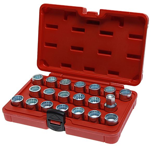 Набор головок для секретных болтов и гаек для большинства моделей VAG и Porsche JTC Набор головок для секретных болтов и гаек для большинства моделей VAG и Porsche JTC