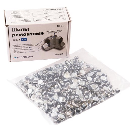Шип ремонтный 12-6-2 (500 шт) ROSSVIK PRO Шип ремонтный 12-6-2 (500 шт) ROSSVIK PRO