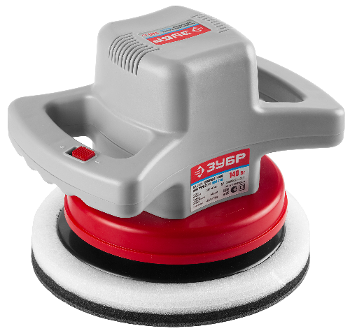 Машина полировальная 240 мм, 140 Вт + 2 полировальные насадки ЗУБР Машина полировальная 240 мм, 140 Вт + 2 полировальные насадки ЗУБР