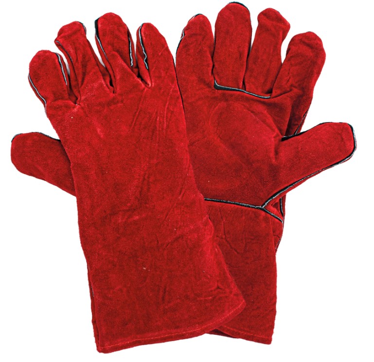 Краги спилковые пятипалые с подкладкой для сварки и тяжелых механических работ Краги спилковые пятипалые с подкладкой для сварки и тяжелых механических работ