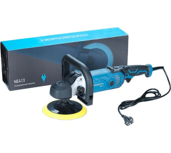 Машина полировальная 180 мм, 600-3500 об/мин, 1300Вт NORDBERG NE413 Машина полировальная 180 мм, 600-3500 об/мин, 1300Вт NORDBERG NE413