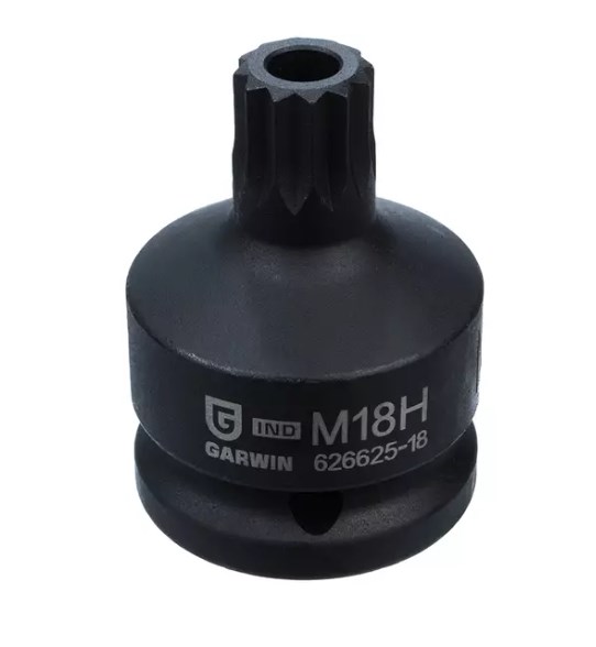 Головка торцевая ударная SPLINE 3/4", M18H, L=60 мм Garwin Головка торцевая ударная SPLINE 3/4", M18H, L=60 мм Garwin