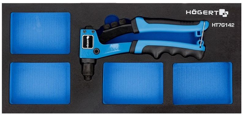 Заклепочник 2,4-4,8 мм ложемент EVA HOEGERT Заклепочник 2,4-4,8 мм ложемент EVA HOEGERT