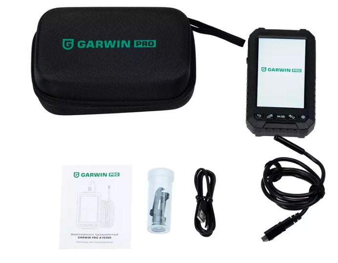 Видеоэндоскоп 5" (1280х720) зонд type C гибкий 8 мм, две камеры, в кофре GARWIN Видеоэндоскоп 5" (1280х720) зонд type C гибкий 8 мм, две камеры, в кофре GARWIN