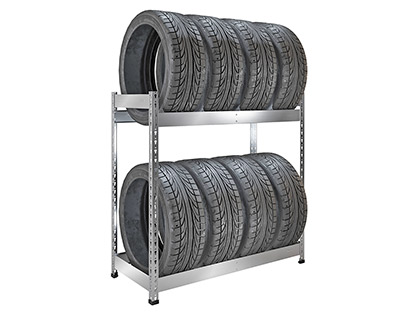 Стеллаж для хранения 8 шин оцинкованный SB 1153х1167х525 Стеллаж для хранения 8 шин оцинкованный SB 1153х1167х525