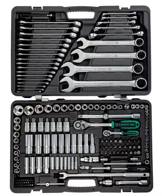 Набор инструмента 169 предм. (1/2", 1/4") в разборном кейсе GARWIN Набор инструмента 169 предм. (1/2", 1/4") в разборном кейсе GARWIN