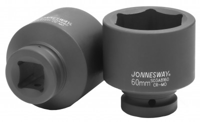Головка торцевая ударная 1" 60 мм, 6 гр., CrMo Jonnesway S03A8160 Головка торцевая ударная 1" 60 мм, 6 гр., CrMo Jonnesway S03A8160