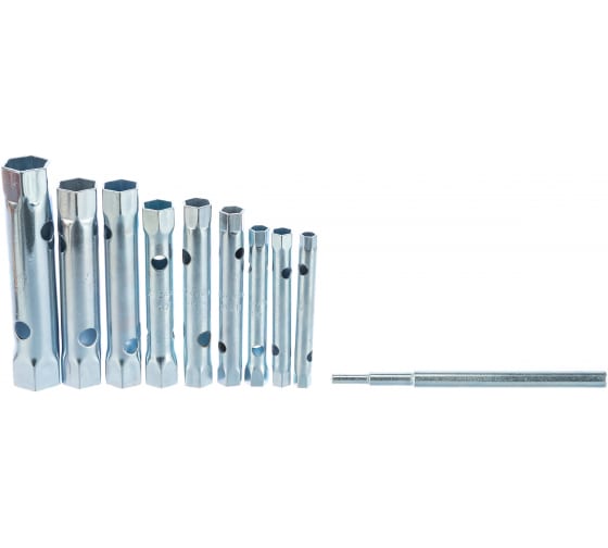 Набор ключей трубчатых 6-22 мм (10 шт) 2 воротка Sparta Набор ключей трубчатых 6-22 мм (10 шт) 2 воротка Sparta