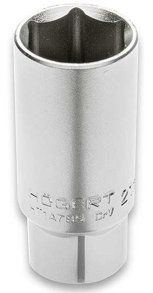 Головка свечная 1/2" 21 мм 6 гр. резиновый фиксатор HOEGERT Головка свечная 1/2" 21 мм 6 гр. резиновый фиксатор HOEGERT