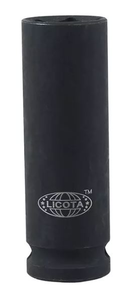 Головка торцевая ударная глубокая тонкостенная 1/2" 21 мм, 6 гр CrMo Licota Головка торцевая ударная глубокая тонкостенная 1/2" 21 мм, 6 гр CrMo Licota