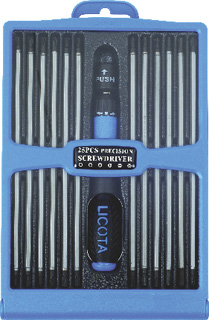 Отвертка реверсивная со сменными вставками для точных работ (25 шт) Licota Отвертка реверсивная со сменными вставками для точных работ (25 шт) Licota