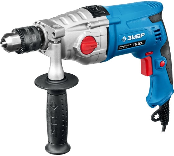 Дрель ударная 1100 Вт, 13 мм, двухскоростная, в кейсе ЗУБР ЗДУ-1100-2 ЭРМКМ2 Дрель ударная 1100 Вт, 13 мм, двухскоростная, в кейсе ЗУБР ЗДУ-1100-2 ЭРМКМ2