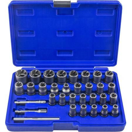 Набор головок для скругленного крепежа 1/4"-3/8", 6-19 мм (32 предм) ZIPMEND Набор головок для скругленного крепежа 1/4"-3/8", 6-19 мм (32 предм) ZIPMEND