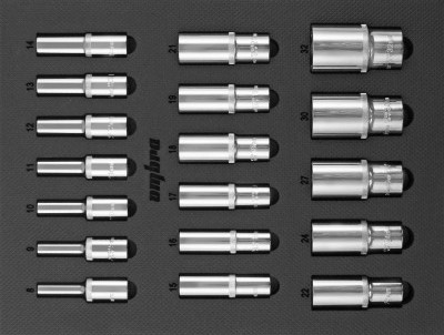 Набор головок торцевых глубоких 8-32 мм (1/2") 6 гр., 18 предм в ложементе EVA Ombra OMT18STE Набор головок торцевых глубоких 8-32 мм (1/2") 6 гр., 18 предм в ложементе EVA Ombra OMT18STE