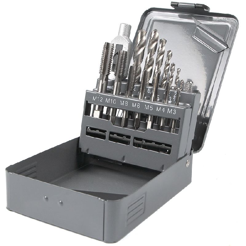 Набор метчиков М3-М12 (15 предм.) HSS, DIN352 GARWIN Набор метчиков М3-М12 (15 предм.) HSS, DIN352 GARWIN