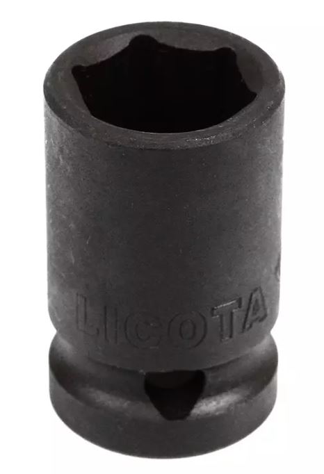 Головка торцевая ударная 1/2" 18 мм, 6 гр., CrMo Licota Головка торцевая ударная 1/2" 18 мм, 6 гр., CrMo Licota