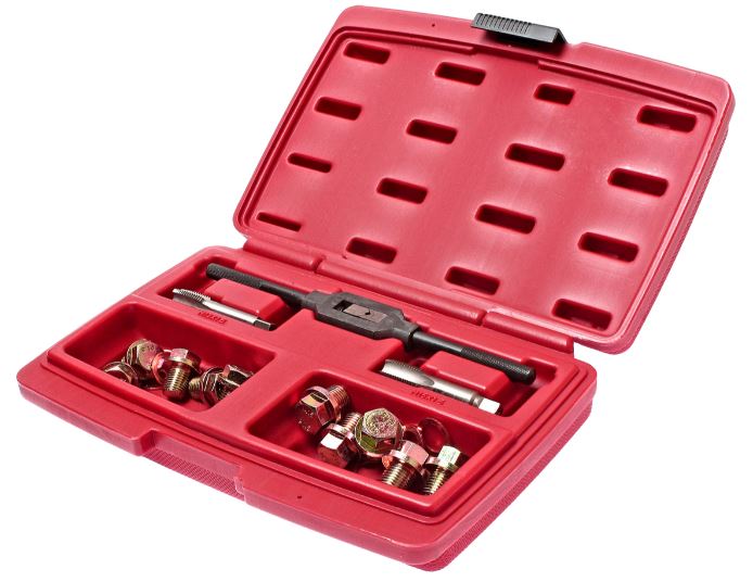 Набор для восстановления резьбы маслянной пробки 12 мм и 14 мм (в кейсе) JTC Набор для восстановления резьбы маслянной пробки 12 мм и 14 мм (в кейсе) JTC