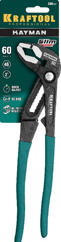 Клещи переставные 250 мм, с кнопочным фиксатором KRAFTOOL KAYMAN Клещи переставные 250 мм, с кнопочным фиксатором KRAFTOOL KAYMAN