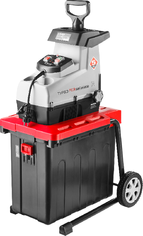 Измельчитель садовый электрический, ЗУБР ЗИЭ-44-2800, бесшумный, р/с 44 мм, контейнер 60 л, 2800 Вт Измельчитель садовый электрический, ЗУБР ЗИЭ-44-2800, бесшумный, р/с 44 мм, контейнер 60 л, 2800 Вт