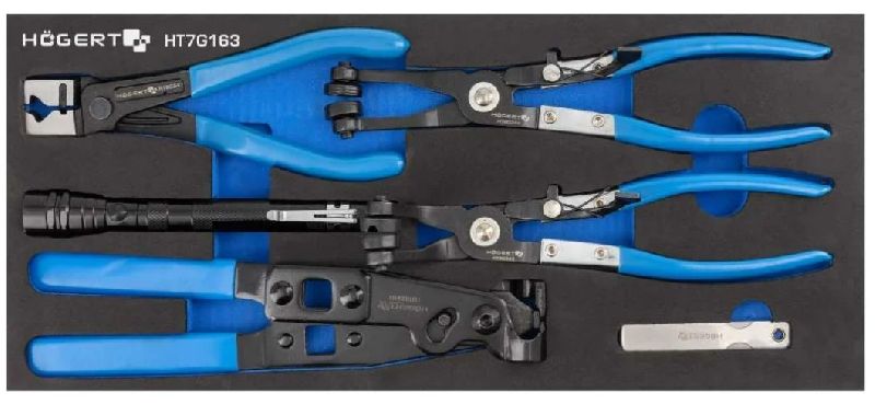 Набор съемников хомутов 5 предметов в ложементе EVA HOEGERT Набор съемников хомутов 5 предметов в ложементе EVA HOEGERT