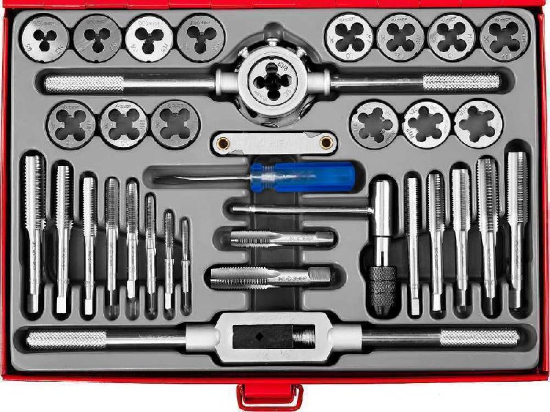 Набор резьбонарезного инструмента 35 предм. М3-М12 9ХС ЗУБР Набор резьбонарезного инструмента 35 предм. М3-М12 9ХС ЗУБР