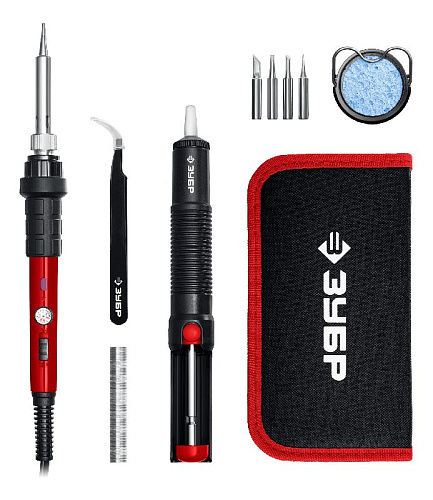 Станция паяльная мини 60 Вт, 220 - 480°C ЗУБР ЗУБР ПСМ-60, 11-в-1 Станция паяльная мини 60 Вт, 220 - 480°C ЗУБР ЗУБР ПСМ-60, 11-в-1