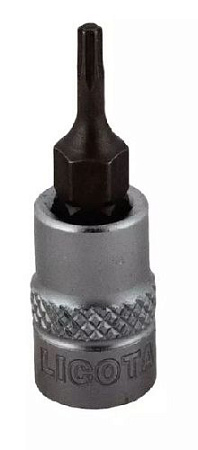 Головка торцевая со вставкой Torx 1/4" T 8, L=37 мм Licota Головка торцевая со вставкой Torx 1/4" T 8, L=37 мм Licota