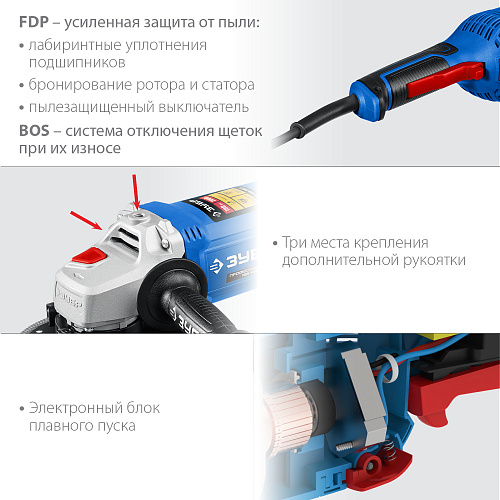 Шлифмашина угловая 230 мм, 2600 Вт ЗУБР Профессионал Шлифмашина угловая 230 мм, 2600 Вт ЗУБР Профессионал