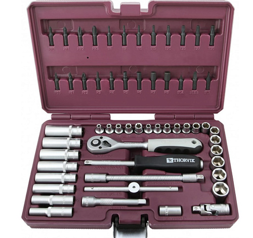 Набор инструмента 57 предм (1/4", 1/2") Thorvik TS057 Набор инструмента 57 предм (1/4", 1/2") Thorvik TS057