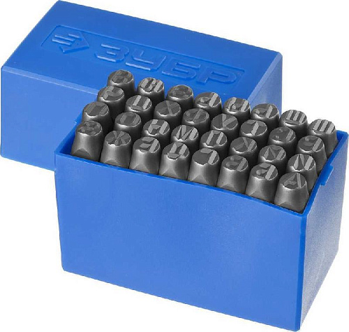 Клейма буквенные 8 мм (кириллица) ЗУБР Профессионал Клейма буквенные 8 мм (кириллица) ЗУБР Профессионал