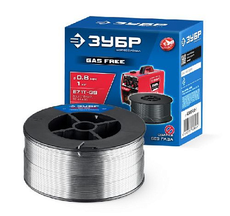 Проволока порошковая 0,8 мм, 1,0 кг E71T-GS (ПП-АН7, ПС-44-А2Г) ЗУБР П-СП Проволока порошковая 0,8 мм, 1,0 кг E71T-GS (ПП-АН7, ПС-44-А2Г) ЗУБР П-СП