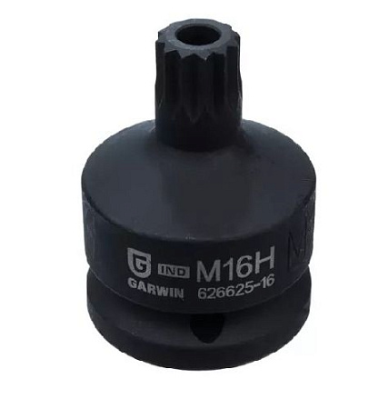 Головка торцевая ударная SPLINE 3/4", M16H, L=60 мм Garwin Головка торцевая ударная SPLINE 3/4", M16H, L=60 мм Garwin