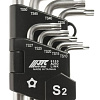 Набор ключей TORX угловых ТS10-ТS50 (9 шт.) с отверстием JTC Набор ключей TORX угловых ТS10-ТS50 (9 шт.) с отверстием JTC