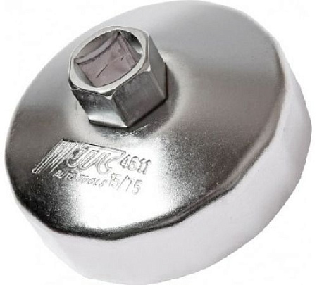 Съемник масляных фильтров чашка 75 мм 15 гр, 1/2" (Ford, Mazda,Land Rover, Volvo) JTC Съемник масляных фильтров чашка 75 мм 15 гр, 1/2" (Ford, Mazda,Land Rover, Volvo) JTC