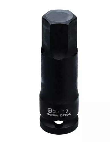 Головка торцевая ударная HEX 1/2" H19 мм L=78 мм Garwin Головка торцевая ударная HEX 1/2" H19 мм L=78 мм Garwin