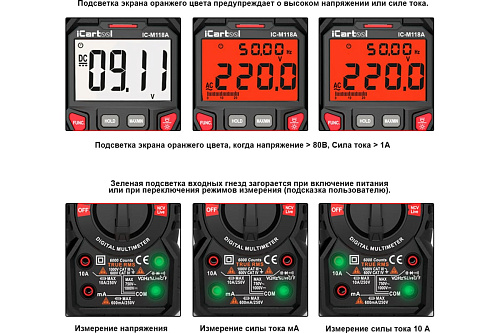 Мультиметр цифровой iCarТool IC-M118A Мультиметр цифровой iCarТool IC-M118A