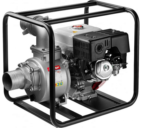 Мотопомпа бензиновая 1600 л/мин, патрубки 100 мм, высота подачи 28 м ЗУБР Мотопомпа бензиновая 1600 л/мин, патрубки 100 мм, высота подачи 28 м ЗУБР