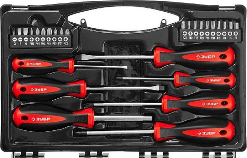 Набор отверток и бит 27 предметов в кейсе ЗУБР Универсал-27 Набор отверток и бит 27 предметов в кейсе ЗУБР Универсал-27