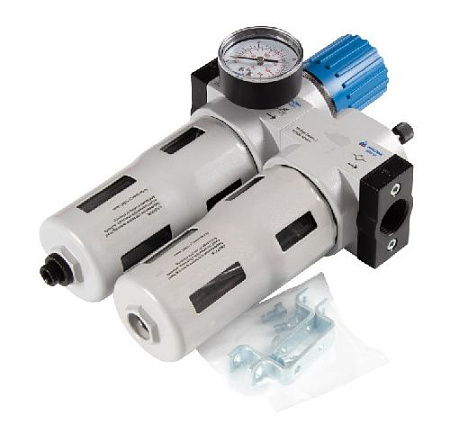 Модульная группа для подготовки воздуха с регулятором давления и манометром 3/4" МАСТАК 690-51 Модульная группа для подготовки воздуха с регулятором давления и манометром 3/4" МАСТАК 690-51