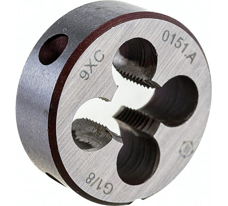 Плашка труб. цил. G 1 1/8" 9ХС Волжский инструмент Плашка труб. цил. G 1 1/8" 9ХС Волжский инструмент