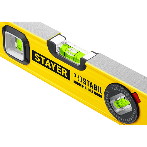 Уровень 800 мм усиленный профиль, магнитный уровень с поворотным глазком STAYER PRO STABIL Уровень 800 мм усиленный профиль, магнитный уровень с поворотным глазком STAYER PRO STABIL