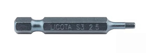 Бита H 2,5 L= 50 мм (1/4" HEX) усиленная Licota Бита H 2,5 L= 50 мм (1/4" HEX) усиленная Licota