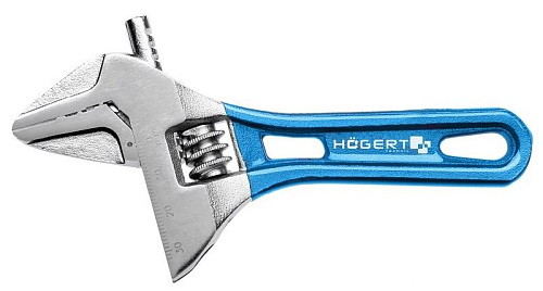 Ключ разводной 0-32 мм, 140 мм облегченный с короткой рукояткой HOEGERT Ключ разводной 0-32 мм, 140 мм облегченный с короткой рукояткой HOEGERT