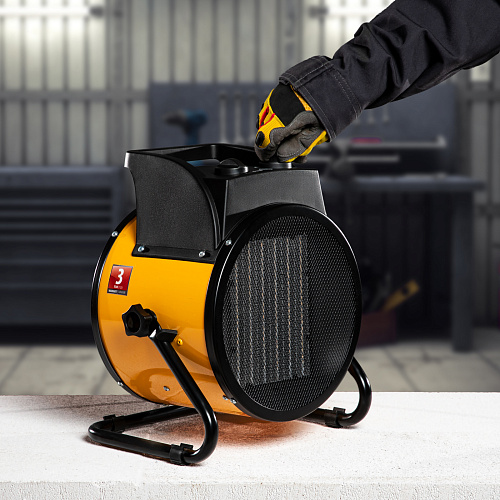 Пушка тепловая электрическая 5 кВт, 230 В, керамический нагреватель Denzel DHC 5-400 Пушка тепловая электрическая 5 кВт, 230 В, керамический нагреватель Denzel DHC 5-400