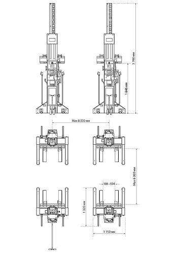 Подъемник передвижной электрогидравлический г/п 30 т, 4 стойки СИВИК ПГП-30000/4 Подъемник передвижной электрогидравлический г/п 30 т, 4 стойки СИВИК ПГП-30000/4