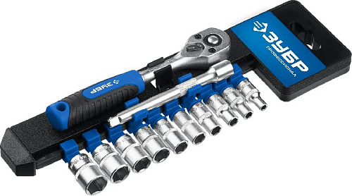 Набор головок торцевых 4-13 мм (1/4") 6-гр., 12 предм. ЗУБР ТР-12М Набор головок торцевых 4-13 мм (1/4") 6-гр., 12 предм. ЗУБР ТР-12М