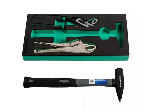 Набор инструмента: ручные тиски, переставные клещи, молоток 3 пр. в ложементе EVA GARWIN Набор инструмента: ручные тиски, переставные клещи, молоток 3 пр. в ложементе EVA GARWIN