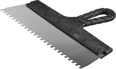 Шпатель 300 мм нержавеющее полотно, зуб 6*6 мм ЗУБР "МАСТЕР" ФАСАДНЫЙ Шпатель 300 мм нержавеющее полотно, зуб 6*6 мм ЗУБР "МАСТЕР" ФАСАДНЫЙ